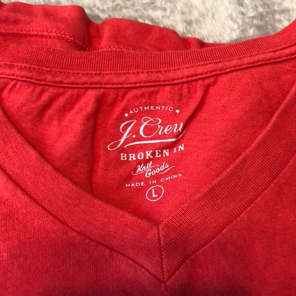JCrew SS “Broken-In” Large T-Shirt Summer Red - Picture 3 of 4